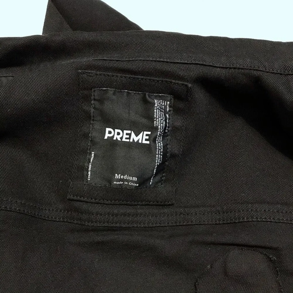 Preme NWOT Black Wash Jean Jacket Men M - Picture 16 of 16
